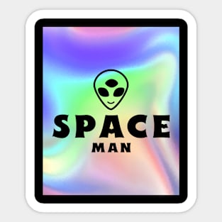 Space Men Alien Sticker